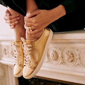 Sezane Jack sneakers, gold, 10